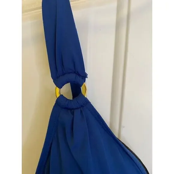 Bleu Rod Beattie Ring Me Up Over-The-Shoulder One-Piece Navy 10 Swimsuit NWTs - Picture 10 of 10